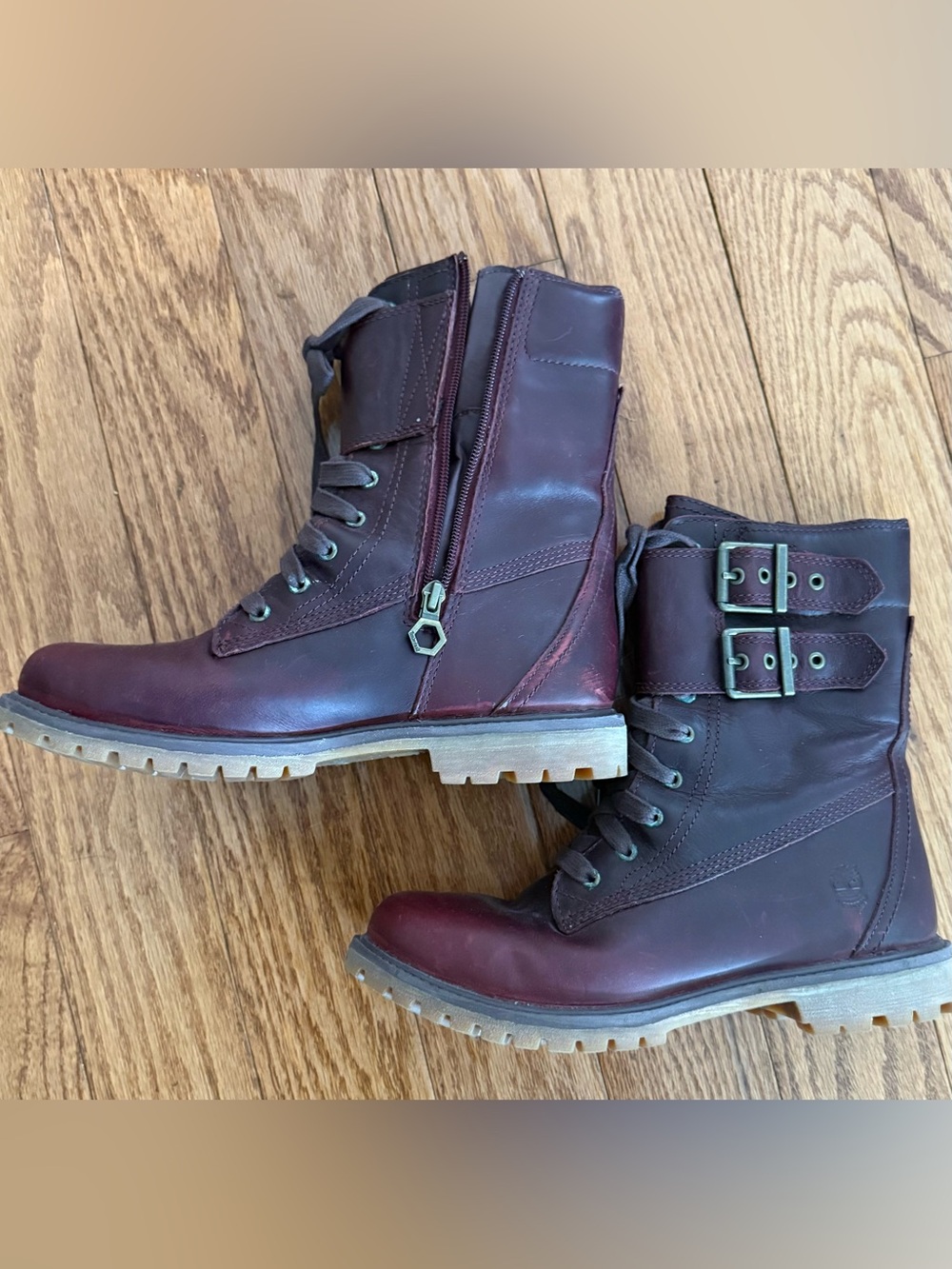 Timberland Womens SZ 8 Earthkeepers Premium 8-Inch Double Strap Boots TB08236A